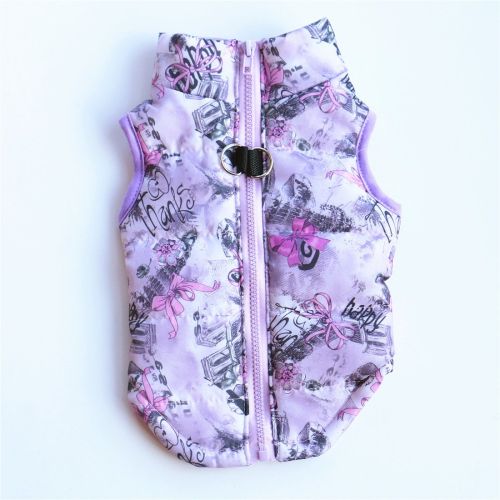 New Dog Clothes Winter Thickened Dog Cotton-padded Jacket Waistcoat Vest Down Silk Cotton Traction Buckle