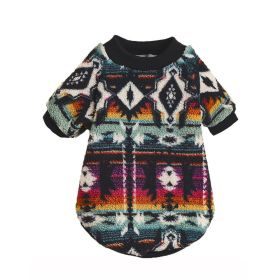 Thickened Sweater Ethnic Style Cat Clothes Dog Clothes (Option: Ethnic Style Fleece Sweatshirt-XL)